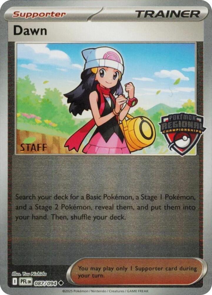 Phantasmal Flames Dawn [Regional-Championships-Staff] Pokémon card